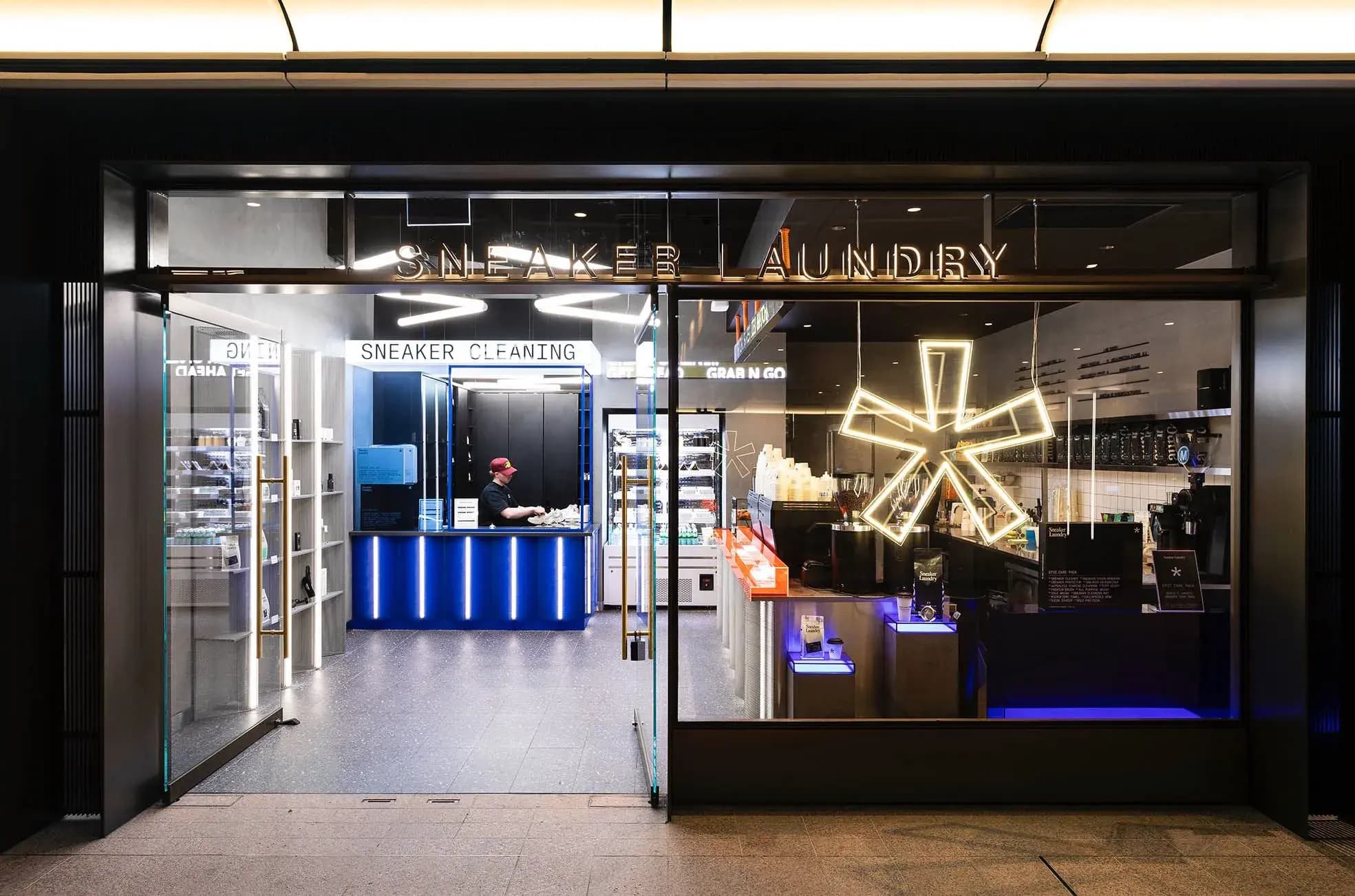 Sneaker Laundry store interior with custom fixtures